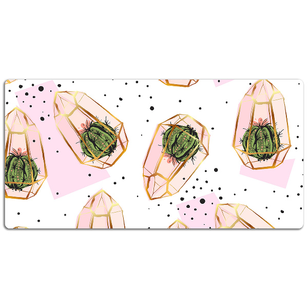 Schreibtisch Unterlegmatte Geometrische Kakteen