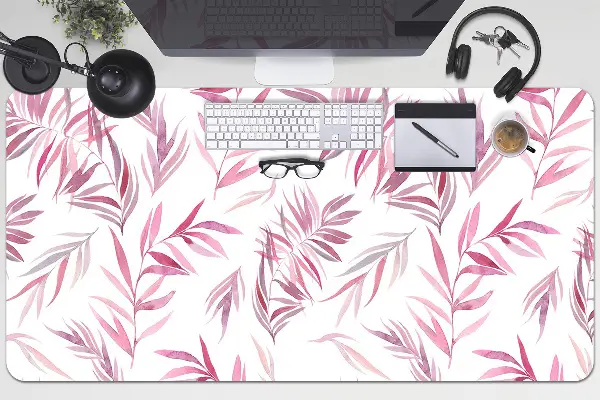 PVC Schreibtischmatte Rosa Blätter
