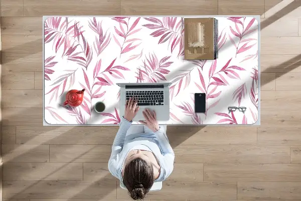 PVC Schreibtischmatte Rosa Blätter