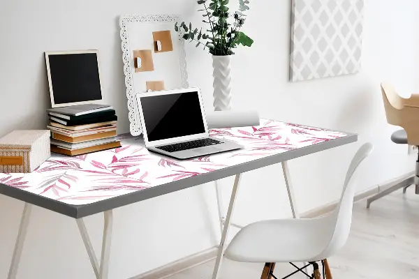 PVC Schreibtischmatte Rosa Blätter