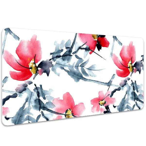 Schreibtischunterlage Blumenmuster