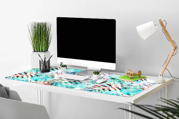 Büro-Schreibtischmatte Blattabdrücke