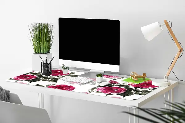 Büro-Schreibtischmatte Gemalte Rosen