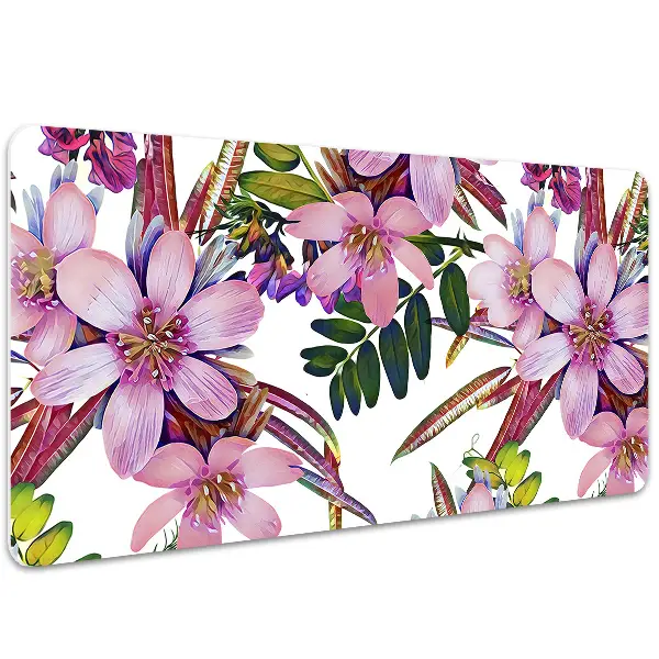 Schreibtischunterlage Pinke Blumen