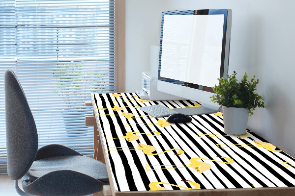 PVC Schreibtischmatte Goldene Flamingos