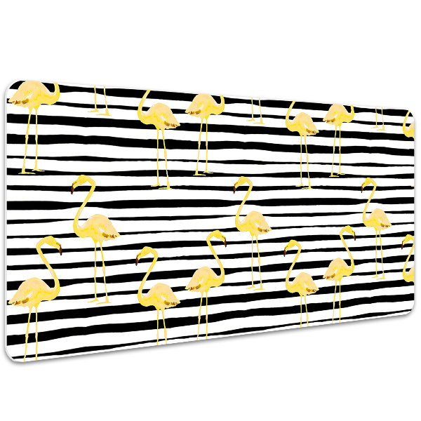 PVC Schreibtischmatte Goldene Flamingos