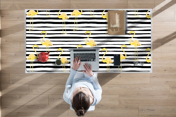 PVC Schreibtischmatte Goldene Flamingos