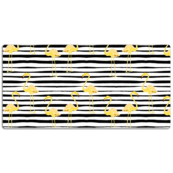 PVC Schreibtischmatte Goldene Flamingos