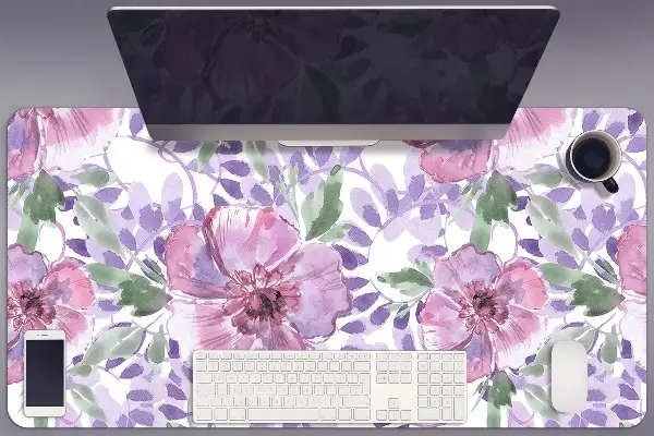 Büro-Schreibtischmatte Lilane Blumen
