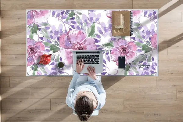 Büro-Schreibtischmatte Lilane Blumen