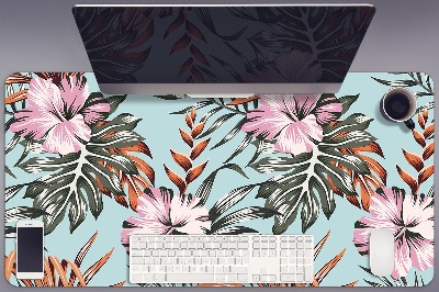 Schreibtisch Unterlegmatte Hibiscus-Blumen