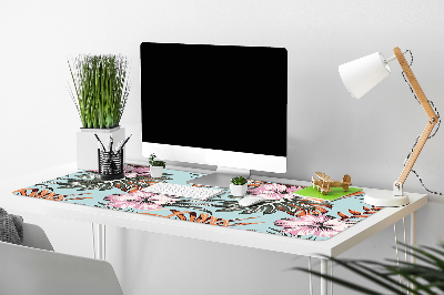 Schreibtisch Unterlegmatte Hibiscus-Blumen