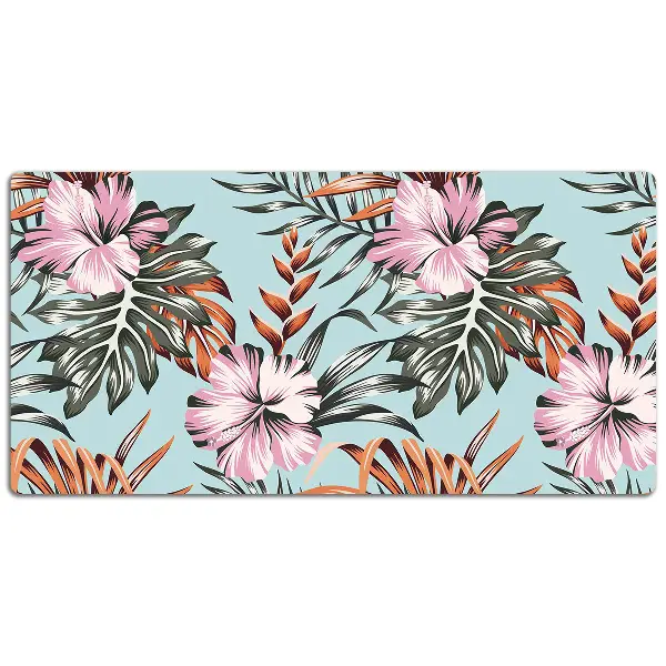 Schreibtisch Unterlegmatte Hibiscus-Blumen