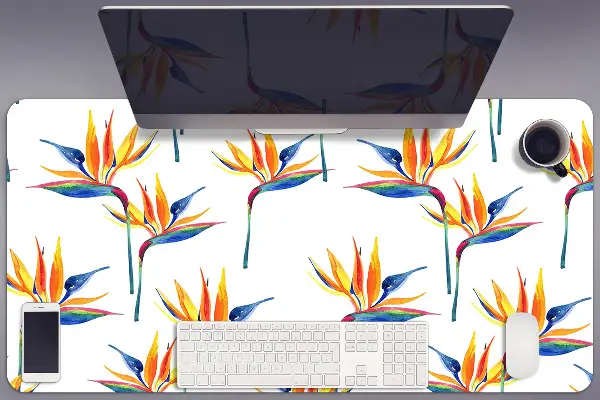 Büro-Schreibtischmatte Farbenfrohe Blumen