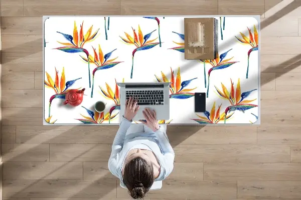 Büro-Schreibtischmatte Farbenfrohe Blumen