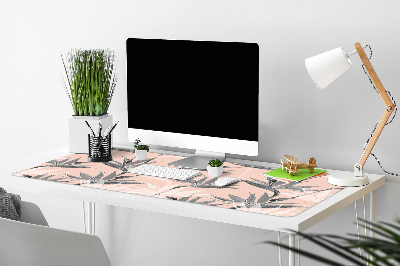 Schreibtisch Unterlegmatte Schwarze und weiße Blumen