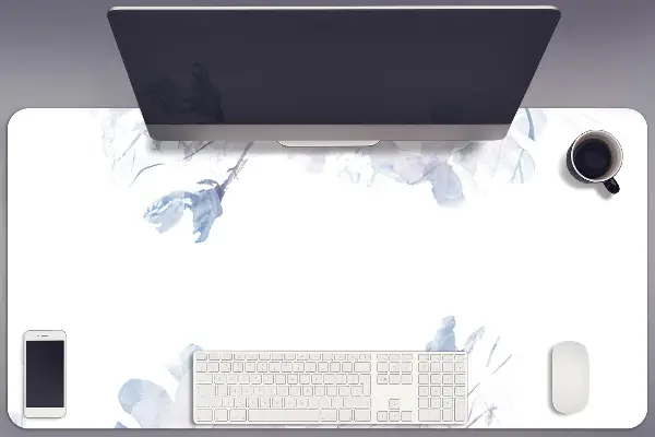 Büro-Schreibtischmatte Pastellrosen.