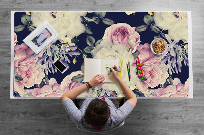 Schreibtischunterlage Barockblumen