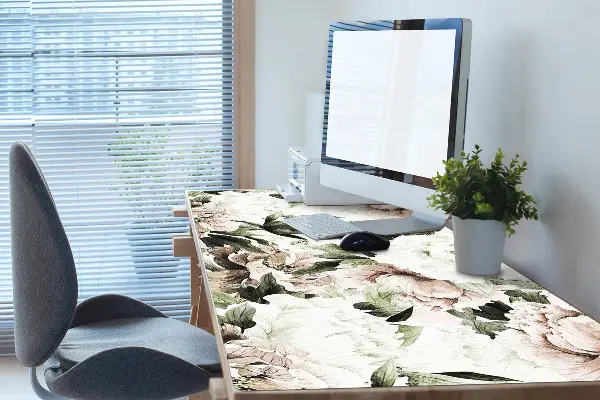 Büro-Schreibtischmatte Blühende Pfingstrosen