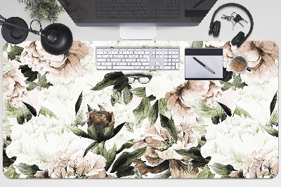 Büro-Schreibtischmatte Blühende Pfingstrosen