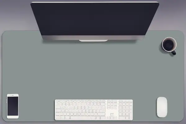 Büro-Schreibtischmatte Grau