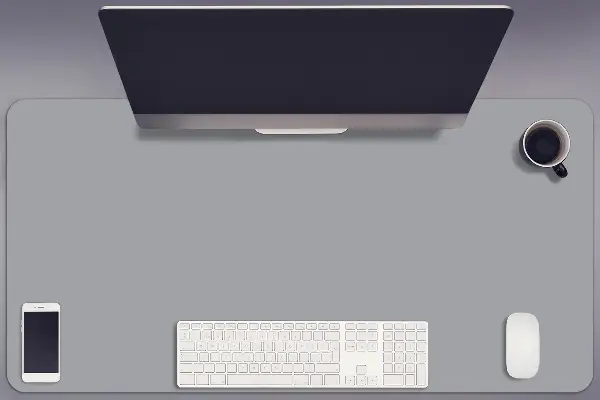 Büro-Schreibtischmatte Grau