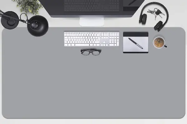 Büro-Schreibtischmatte Grau