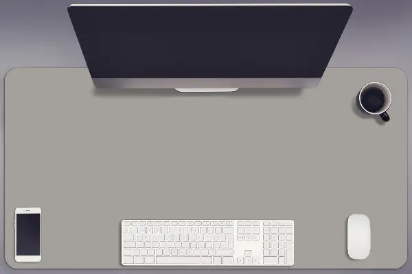 Schreibtisch Unterlegmatte Silber