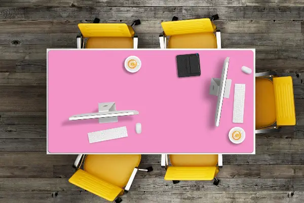 Schreibtisch Unterlegmatte Hell-Pink
