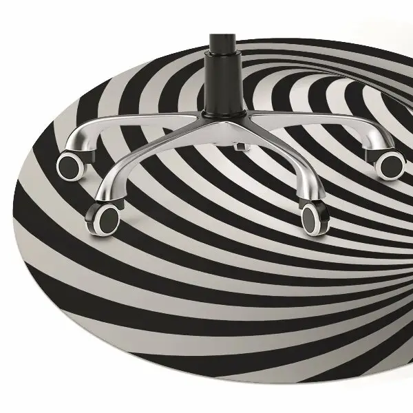 Bodenschutzmatte Schwarzweiss-Whirl