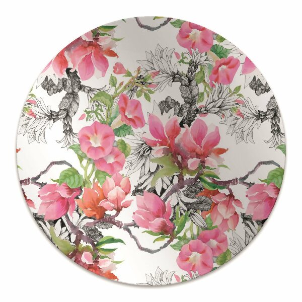 Stuhlmatte für Hartböden Aquarellblumen