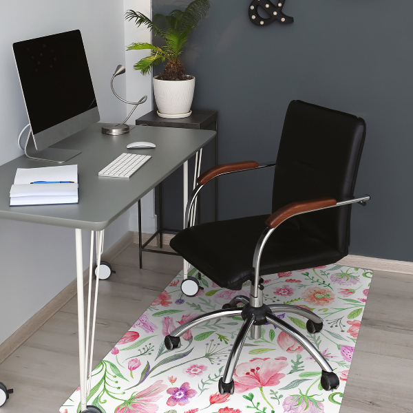 Bürostuhlunterlage Lackierte Blumen