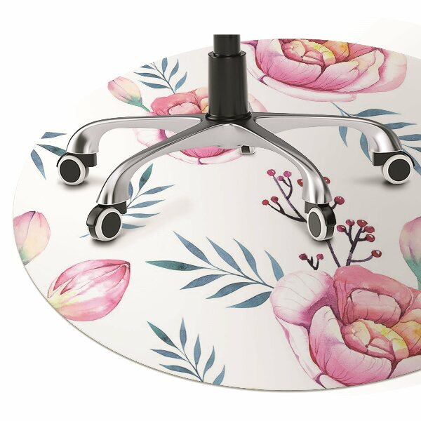 Stuhlmatte für Hartböden Blumen