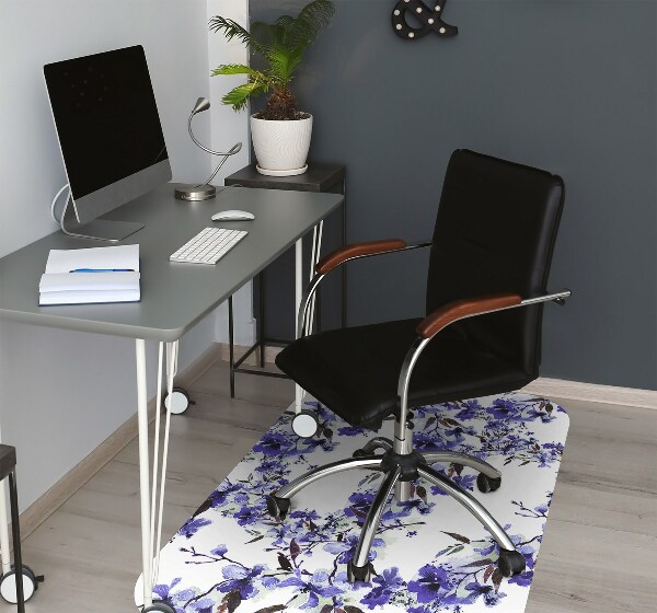 Bodenschutzmatte Blaue Blumen