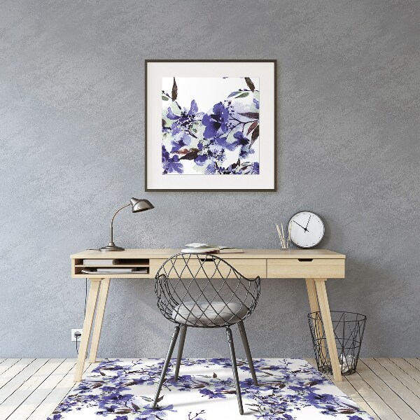 Bodenschutzmatte Blaue Blumen