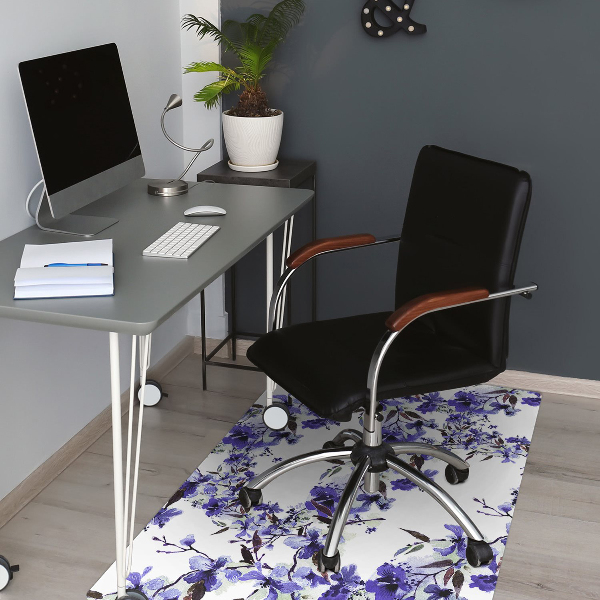 Bodenschutzmatte Blaue Blumen