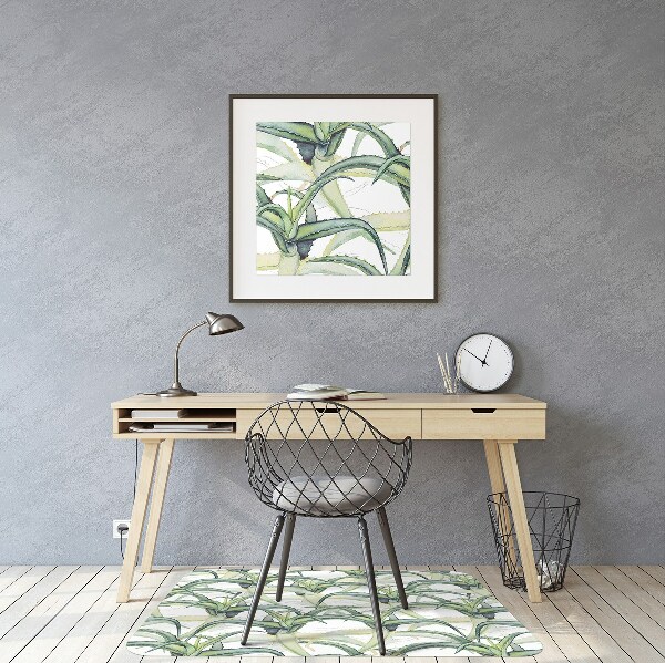 Stuhlmatte für Hartböden Bild Aloe.