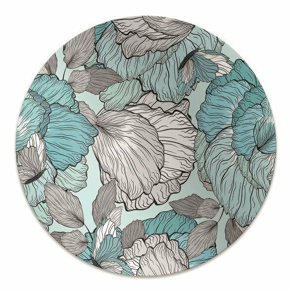 Stuhlmatte Doodle-Blumen