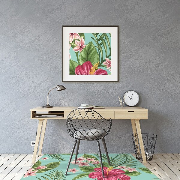 bodenschutzmatte bürostuhl Blumen