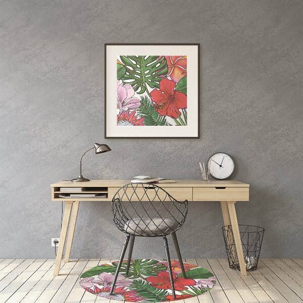 Stuhlmatte Farbenfrohe Blumen