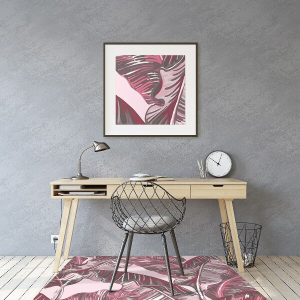 Bürostuhlunterlage Rosa Palm