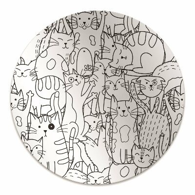Bodenschutzmatte Doodle-Art-Katzen