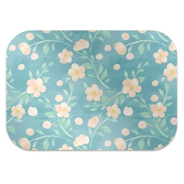 bodenschutzmatte bürostuhl Pastellblumen