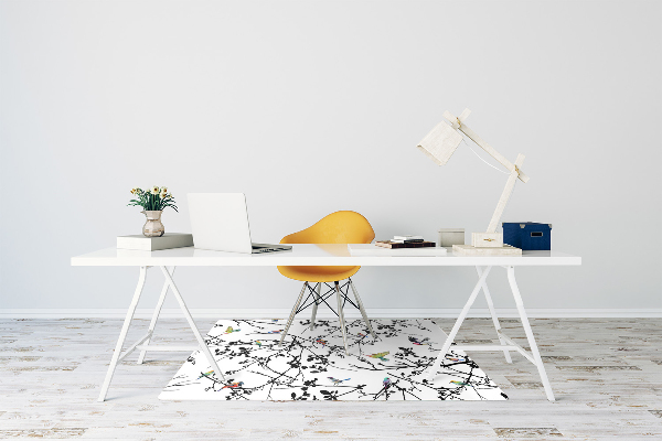 Stuhlmatte Vögel und Zweige.