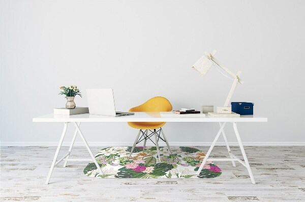 Stuhlunterlage Exotische Blumen
