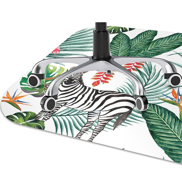 Bodenschutzmatte Flamingo und Zebra.