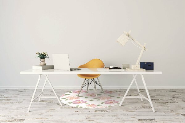 Stuhlmatte für Hartböden Aquarellblumen