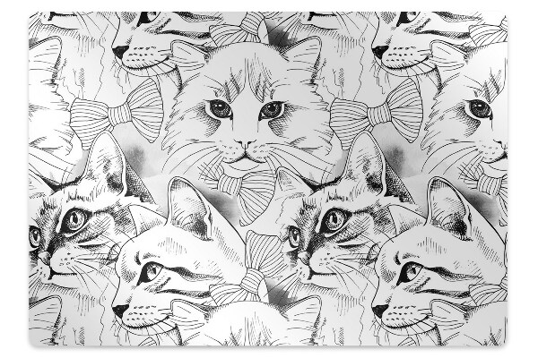 bodenschutzmatte schreibtischstuhl Geschmiete Katzen