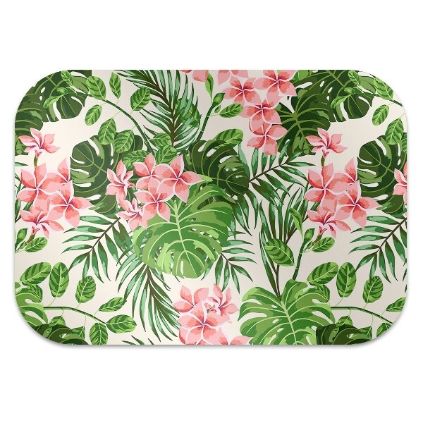 Bürostuhlunterlage Blumen Hawaii.