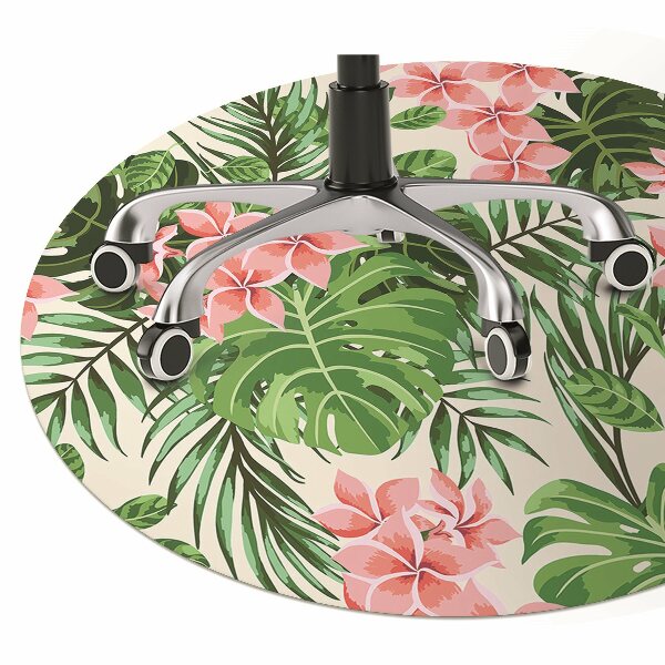 Bürostuhlunterlage Blumen Hawaii.